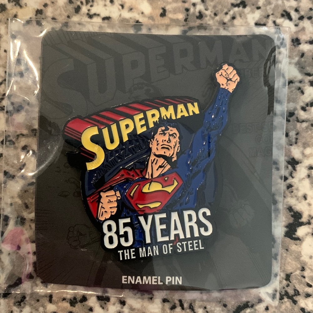 Superman 85 years pin
